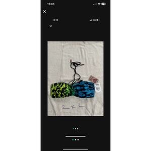 TYR Swimsuit Top, Mojave Tie DyeBandeau Bra w/Pads, Size Large